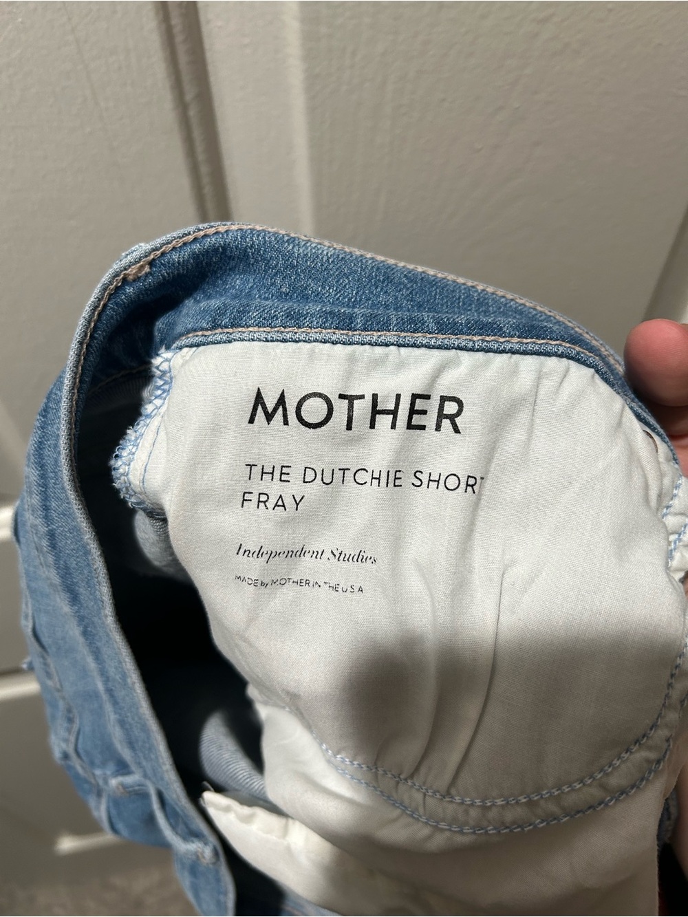MOTHER The Dutchie Short Fray Distressed Denim Shorts in Independent Studies 29 - Picture 7 of 7